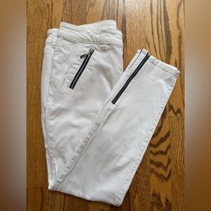 White House Black Market WHBM Skimmer Skinny Ankle Pants ~ White ~ Size 4